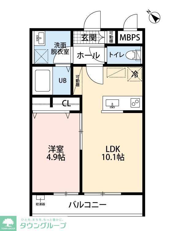 リーブルファイン見沼深作(1LDK/1階)の間取り写真