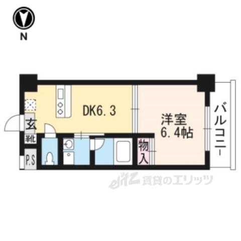 アンシャンテ(1DK/11階)の間取り写真