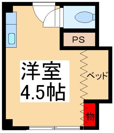 メゾンダイトウ(ワンルーム/2階)の間取り写真