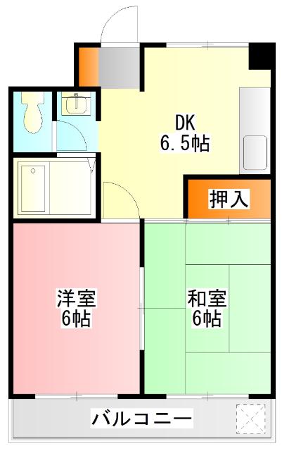第2キクヤビル(1K/2階)の間取り写真