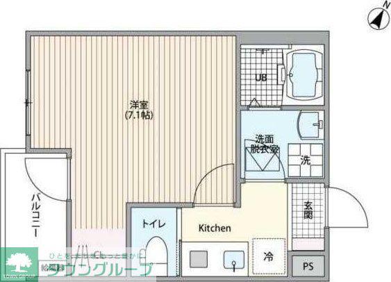 OKEGAWA BASE(1K/1階)の間取り写真