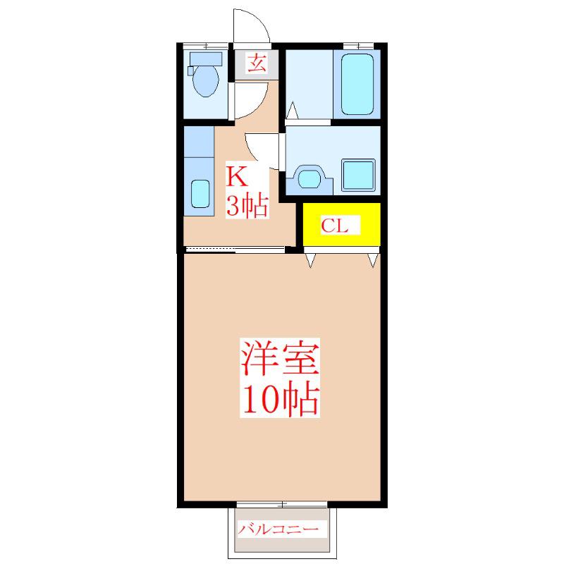 パルコール住吉(1K/1階)の間取り写真