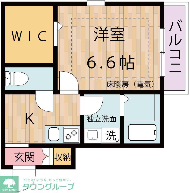 リュミエールI(1K/2階)の間取り写真