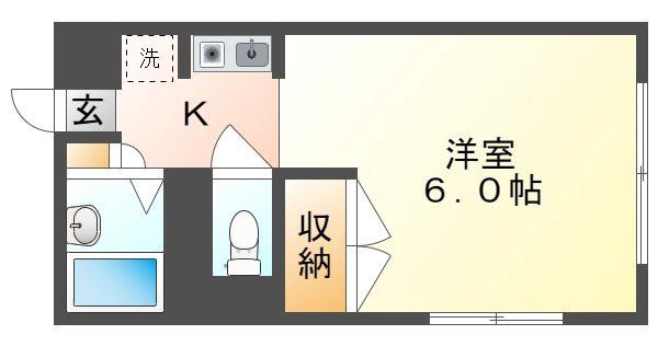 サンコーポI(1K/2階)の間取り写真