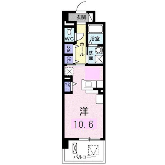 MODE EIGHTI(ワンルーム/2階)の間取り写真