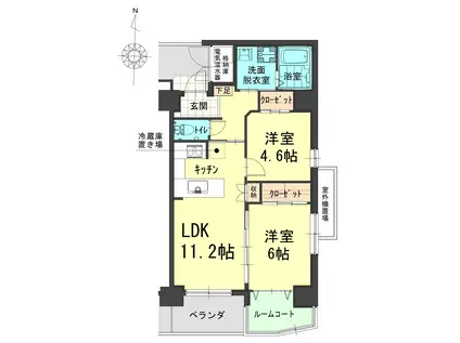 サイドアイ(2LDK/7階)の間取り写真