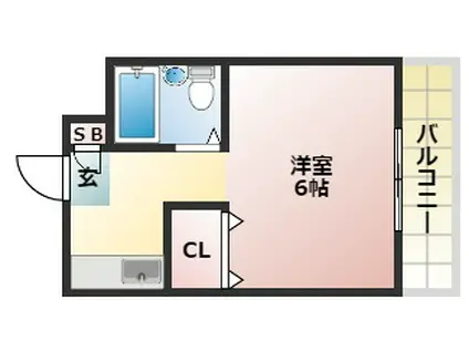 サンエクスプレス(1K/4階)の間取り写真