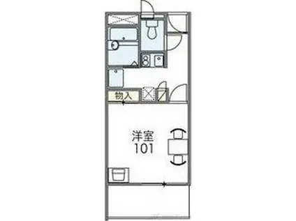 レオパレス上穂積(1K/1階)の間取り写真