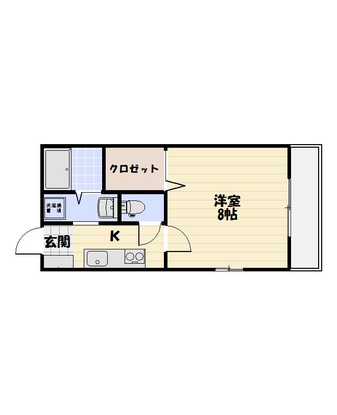 アビタシオンVOI(1K/2階)の間取り写真