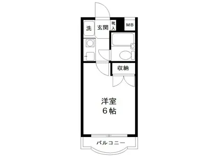 クリオ橋本ファースト(1K/2階)の間取り写真