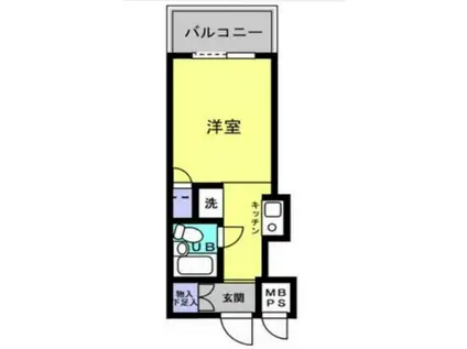 日神パレス磯子(ワンルーム/6階)の間取り写真