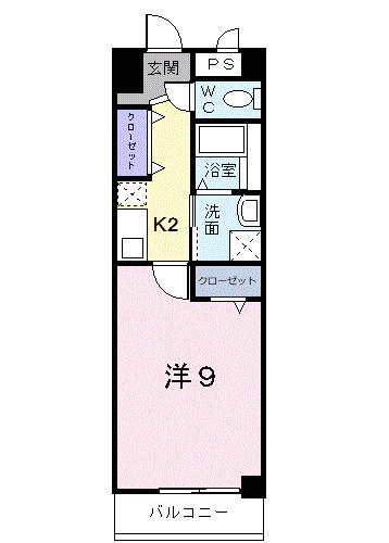 プラシード倉敷(1K/8階)の間取り写真
