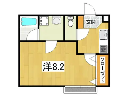 プラネシア星ノ子山科駅前(1K/4階)の間取り写真