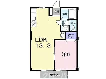 フローラメゾンMS(1LDK/1階)の間取り写真