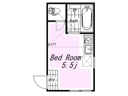 ユナイト寺前コーラルコースト(ワンルーム/2階)の間取り写真