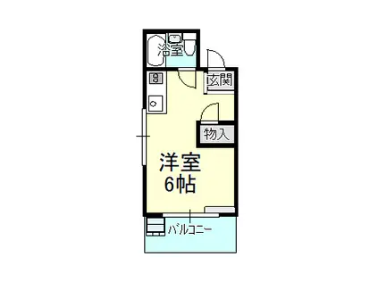 ホワイトヒルズ(ワンルーム/1階)の間取り写真