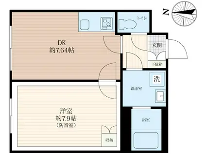 ラシクラス上板橋(1K/4階)の間取り写真