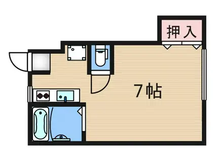 住之江コート(ワンルーム/3階)の間取り写真