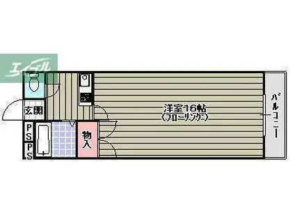 コゼット西古松(1K/5階)の間取り写真