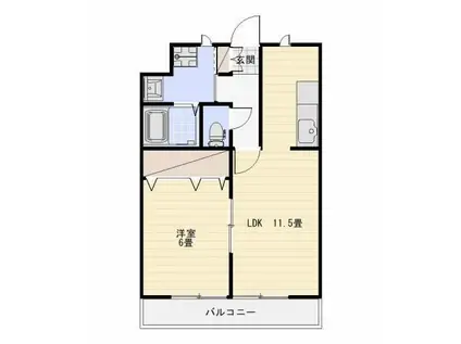 MS DREAMXIV(1LDK/1階)の間取り写真