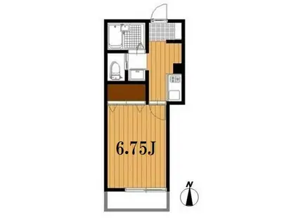 ベルリバーハイツ(1K/3階)の間取り写真