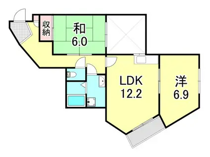 メゾンリベルテ(2LDK/1階)の間取り写真