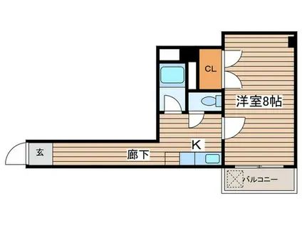 石野ビル(1K/4階)の間取り写真