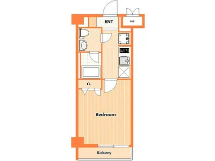 SHOKEN RESIDENCE横浜生麦I(1K/3階)の間取り写真