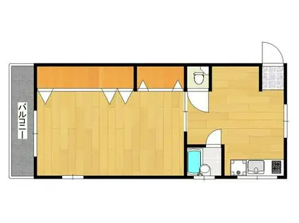 吹上マンション(1LDK/3階)の間取り写真