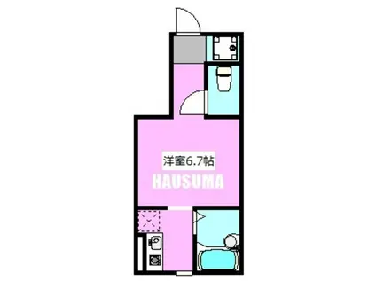 BRIGHT EARTH SUGAMO(ワンルーム/1階)の間取り写真