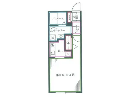 BRANCHE 中野富士見町(1K/2階)の間取り写真