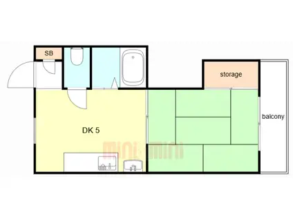 ハイツフェニックス(1DK/1階)の間取り写真