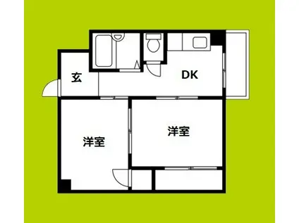 マンションピアファイブ(2K/5階)の間取り写真