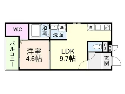 シャルマンエイトII番館(1LDK/2階)の間取り写真