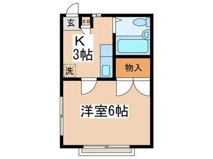 メゾンプチ・ボア(1K/2階)の間取り写真