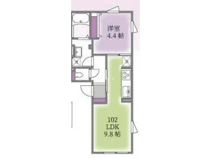 ルート清澄(1LDK/1階)の間取り写真