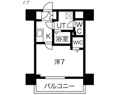 フォーリアライズ大正ソーレ(1K/2階)の間取り写真