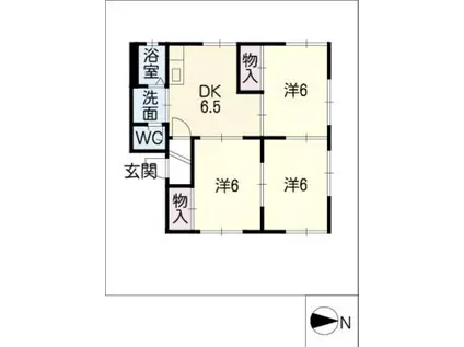 フェニックス12(3DK/1階)の間取り写真