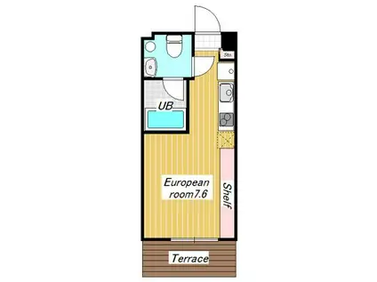 リエス船橋(ワンルーム/1階)の間取り写真