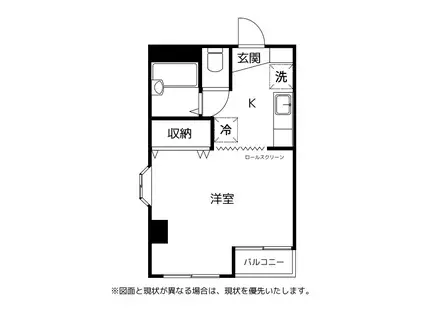 エスポワール松川(ワンルーム/3階)の間取り写真