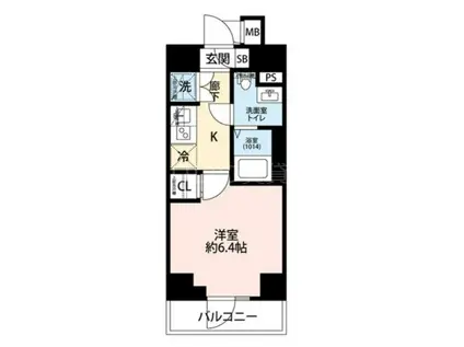 プレール・ドゥーク川崎V(1K/3階)の間取り写真