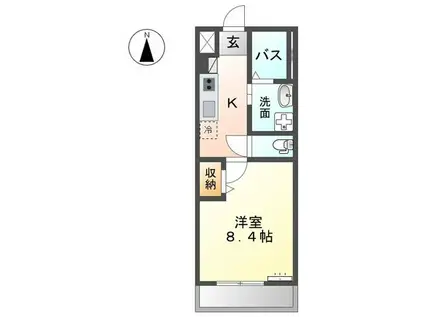 ライラック171(1K/1階)の間取り写真