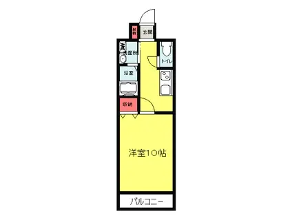 TKアンバーコート六条通(1K/9階)の間取り写真