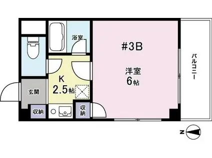 早稲田桜並木AVE(1K/4階)の間取り写真