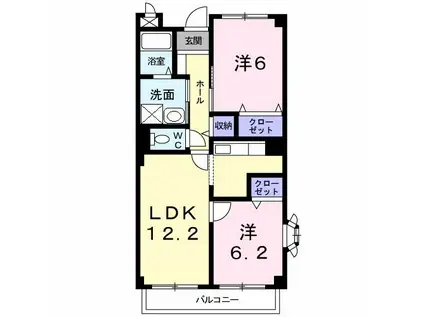 プロスパ八柱(2LDK/2階)の間取り写真