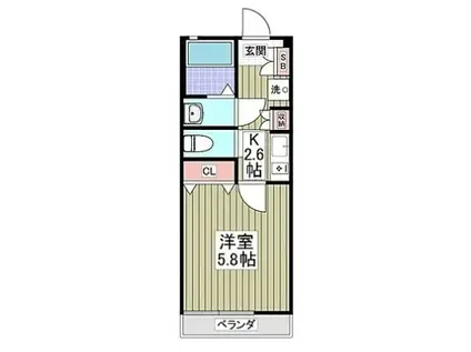 アーバングレース参番館(1K/1階)の間取り写真