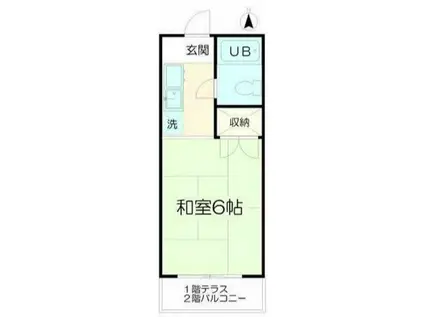 美玉荘(1K/2階)の間取り写真