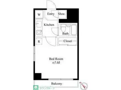 SSビル池尻(1K/3階)の間取り写真