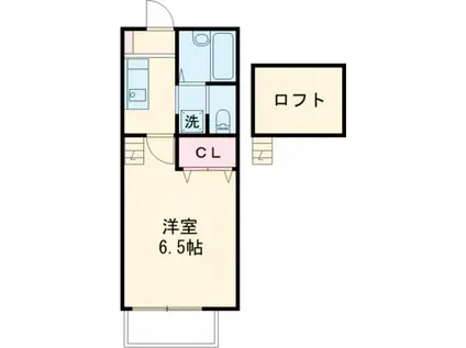 Aレガート久留米大学前(1K/2階)の間取り写真