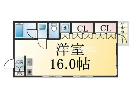 須磨寺ハイツ(ワンルーム/2階)の間取り写真